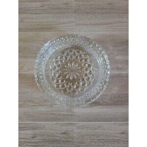 Anchor Hocking Wexford Glass Ashtray Vintage Diamond Cut Clear Glass 5"